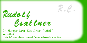 rudolf csallner business card